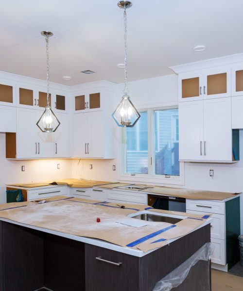 Home Improvement Kitchen Remodel worm's view installed in a new kitchen
